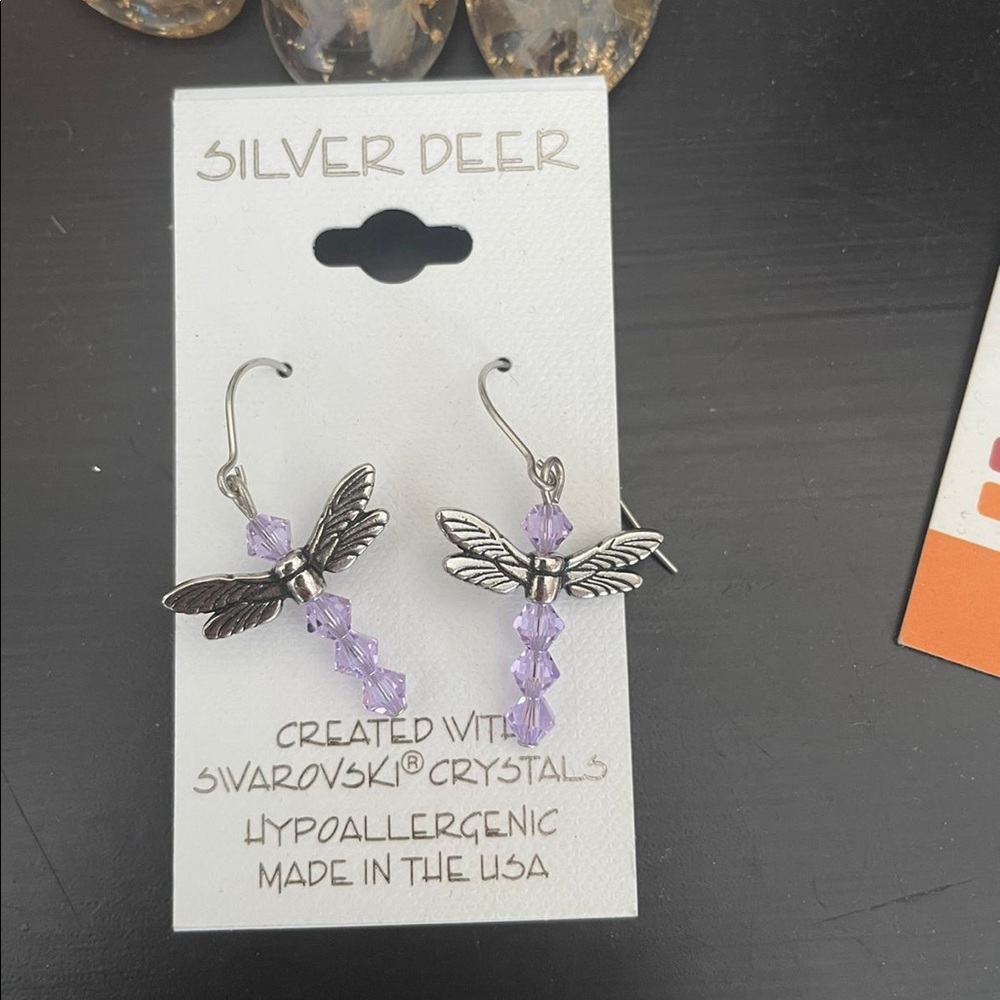 Swarovski dragonfly earrings